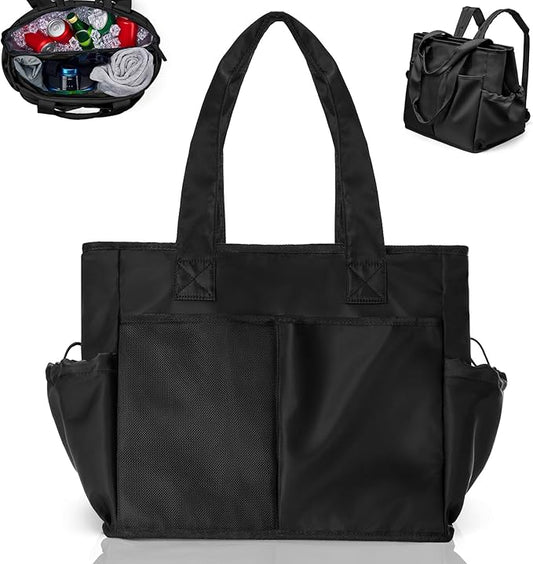 Odoland Soft Cooler Bag, Collapsible Leakproof Insulated Cooler Bag with Multi-Pocket Design, Portable Soft Side Cooler Backpack for Beach, Picnic, Camping, Travel and Daily Use for Women