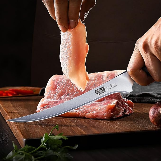 HOSHANHO Fillet Knife 9 Inch, Super Sharp Boning Knife in High Carbon Stainless Steel, Professional Japanese Fish Knives for Meat Poultry Cutting