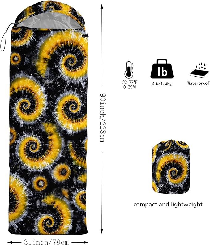 QOOMO Camping Sleeping Bags,3 Season Warm & Cool Weather,Lightweight,Waterproof Sleeping Bags for Adults & Kids,Traveling,and Outdoors,Camping Gear Equipment