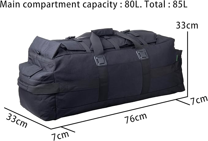 Backferry Large Military Duffle Bag Backpack Tactical Field Gear Equipment Duffel Bag Army Deployment Bag 85L