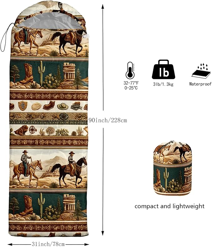 QOOMO Camping Sleeping Bags,3 Season Warm & Cool Weather,Lightweight,Waterproof Sleeping Bags for Adults & Kids,Traveling,and Outdoors,Camping Gear Equipment