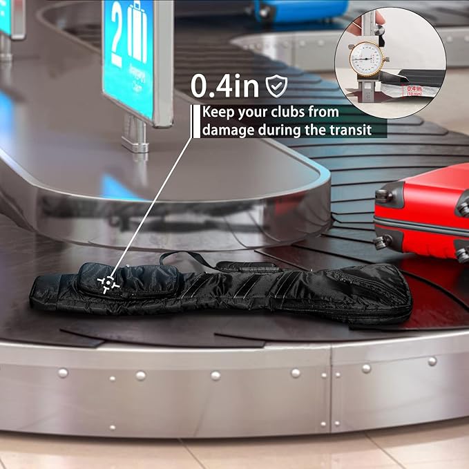 Big Teeth Golf Sunday Bag, Small Golf Bag Lightweight, Par 3 Golf Bag for A Few Clubs Driving Range, Practice with Carry Shoulder Strap Foldable Multi-Colour