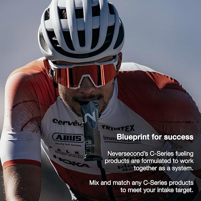 Neversecond C30 Energy Gel, Performance Nutrition & Hydration, Never2 Energy Gel for Ultra Triathlons, Cycling & Marathons (Citrus Flavor, 12-Count Pack)