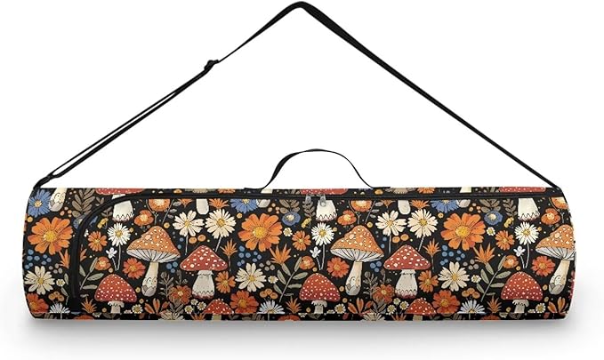 ZCFYGDX Yoga Mat Bag with Adjustable Shoulder Strap and Handle Zipper, 30in Wide x 6.3in Diameter for Yoga Mat Storage