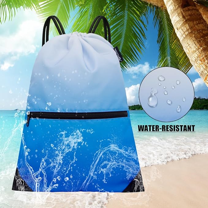 HOLYLUCK Drawstring Backpack Bag Sport Gym Sackpack