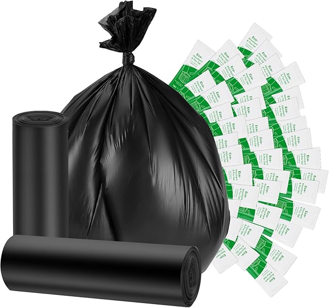 40 PACK Portable Toilet Bags Poo Gel Set, 12 Gallon Camping Toilet Bag with Eco Super Absorbent Power, Emergency Poo Gel Bags for Camping, Hiking, RV Trips, Car Travel, Extra Large Universal Fit