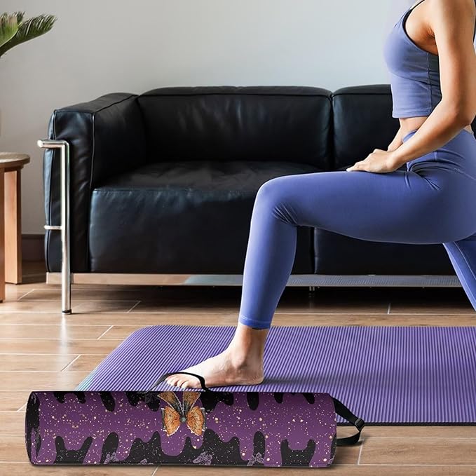 ZCFYGDX Yoga Mat Bag with Adjustable Shoulder Strap and Handle Zipper, 30in Wide x 6.3in Diameter for Yoga Mat Storage