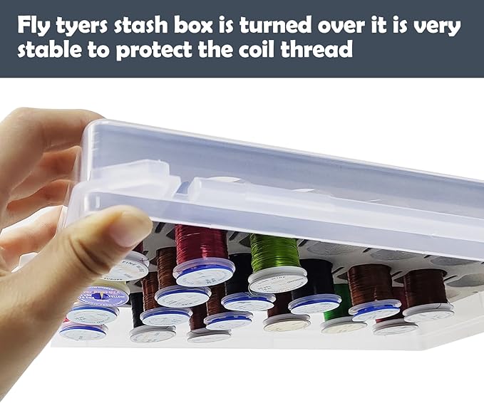 Aventik Fly Tyers Spool/Stash Box Essential Gear for Anglers Compact (1PACK)