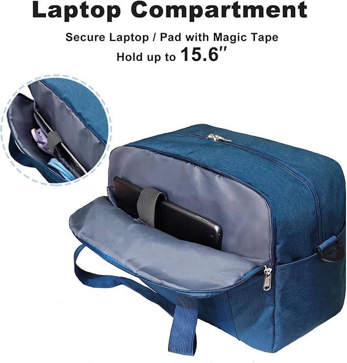 18" Small Carry on Bags for Airplanes with Laptop & Wet Compartment Underseat for Spirit Airlines Personal Item Travel Bag 18x14x8 in Duffle Gym Bag for Women Men