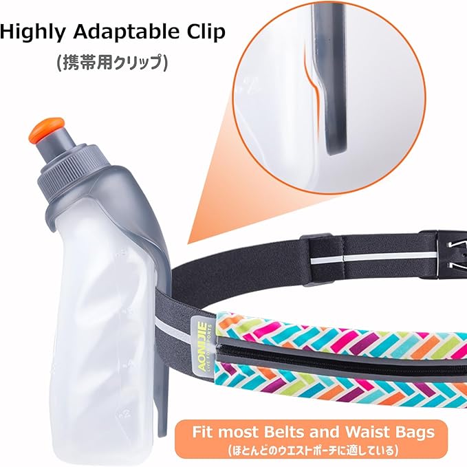 Azarxis Running Water Bottles Flask BPA Free Leakproof Hydration Vest Packs Waist Belt Replacement for Triathlon Marathon Hiking Cycling Climbing Runner