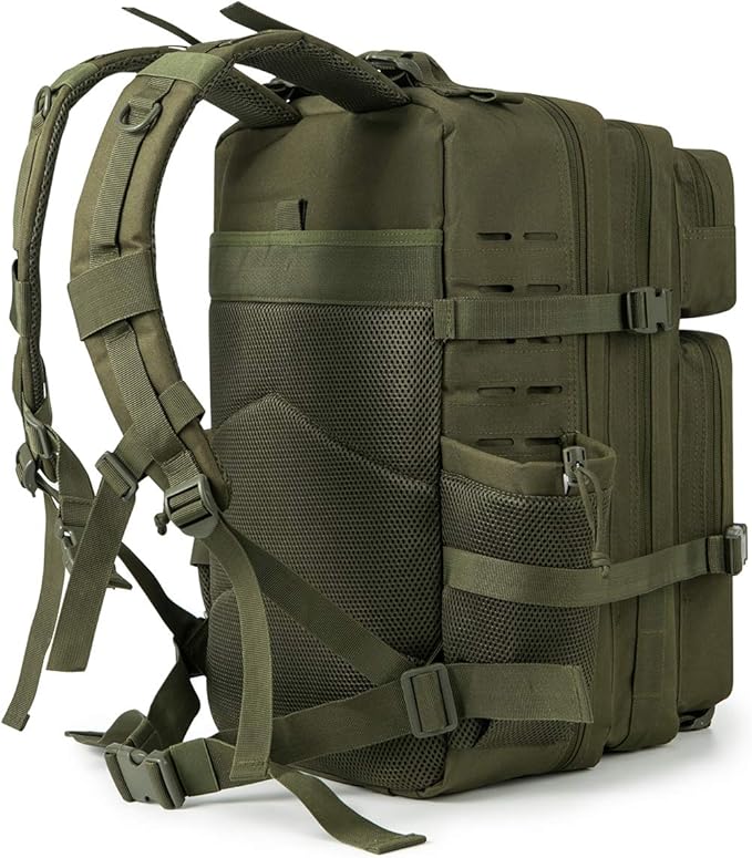 QT&QY 25L/45L Military Tactical Backpack For Men Molle Daypack 3 Day Bug Out Bag Hiking Rucksack With Bottle Holder