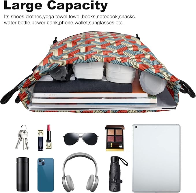 HOLYLUCK Drawstring Backpack Bag Sport Gym Sackpack