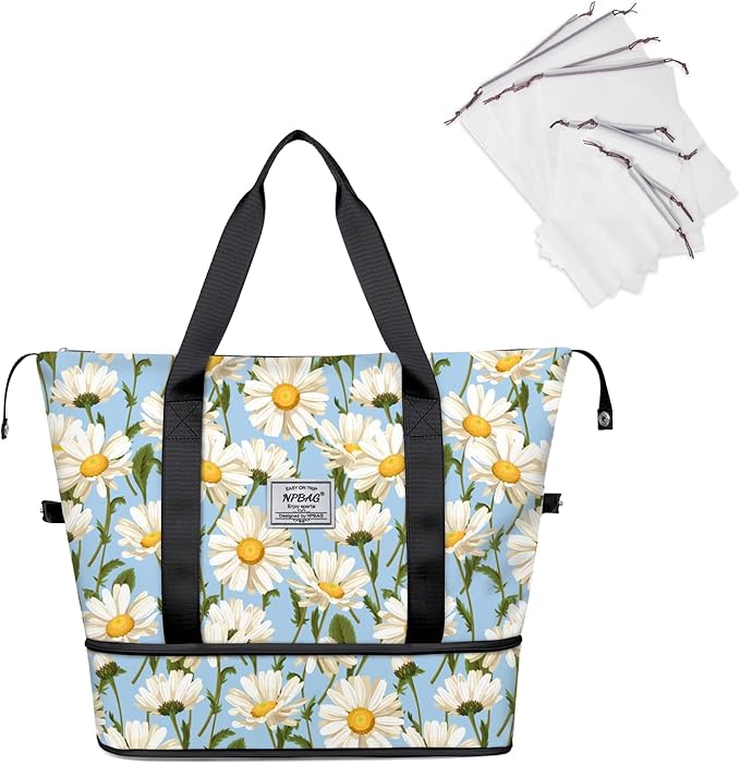 NPBAG Women Travel Duffel, Multi Functional Large Expandable Weekender Carry-on Tote, Gym Workout Overnight Bag, Mommy Hospital Bag for Labor and Delivery