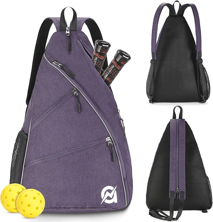 A11N SPORTS Pickleball Bag, Reversible Crossbody Sling Bag/Backpack for Women Men