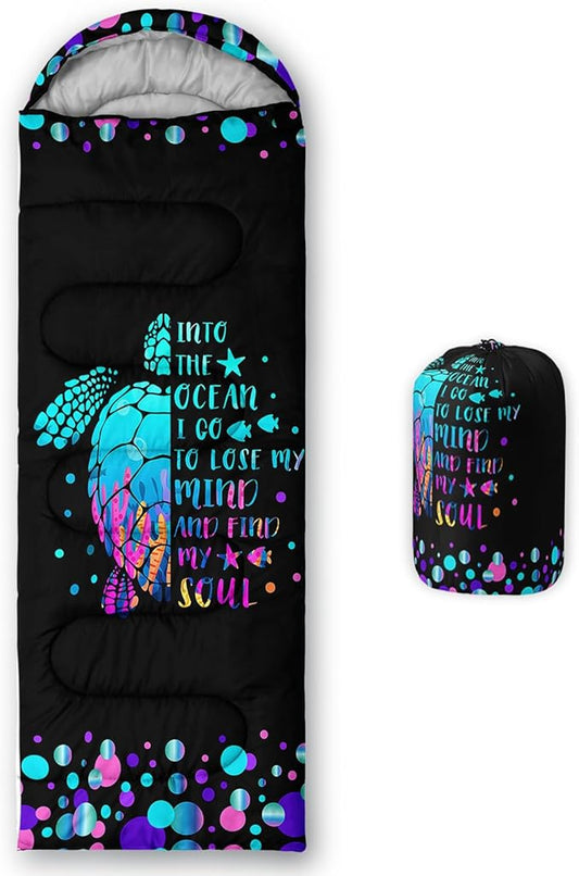 QOOMO Camping Sleeping Bags,3 Season Warm & Cool Weather,Lightweight,Waterproof Sleeping Bags for Adults & Kids,Traveling,and Outdoors,Camping Gear Equipment