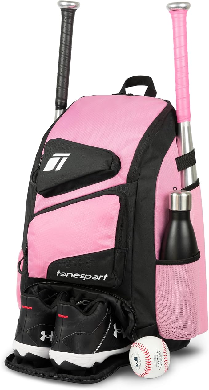 Baseball Bag - Backpack for Baseball, Softball, Tball - Adults & Youth Bat Bag