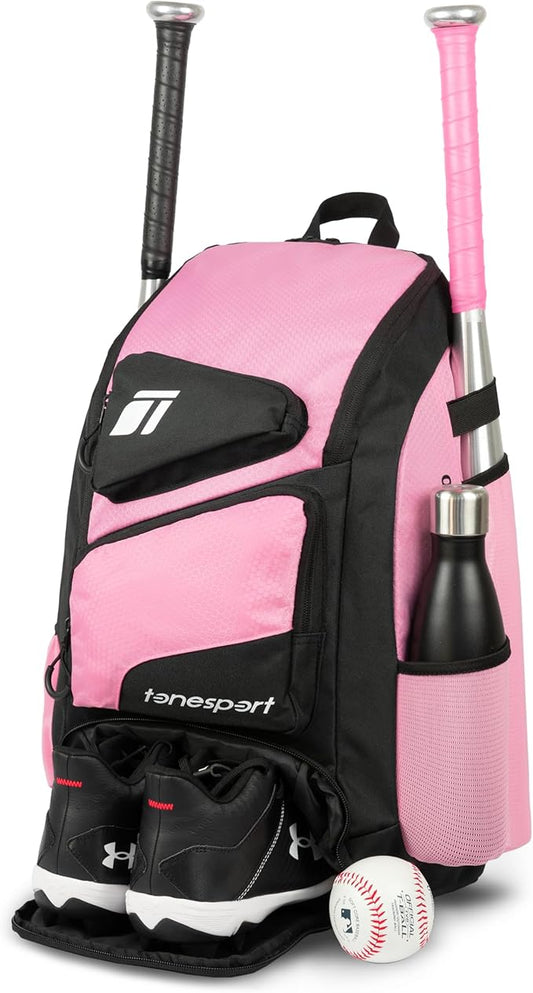 Baseball Bag - Backpack for Baseball, Softball, Tball - Adults & Youth Bat Bag