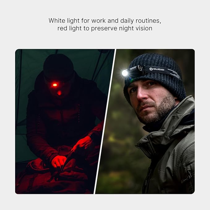 OLIGHT Perun 3 Mini Premium Headlamp 1250 Lumens Flashlight with Type-C Charging Box, Rechargeable Headlight with Red Light Option,Perfect for Working, Hiking, Camping and Climbing (Black)