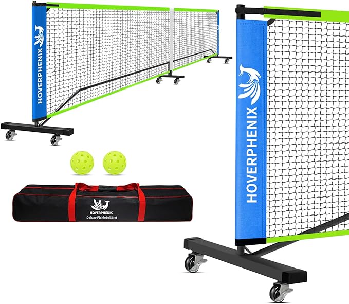 22FT Regulation Size Pickleball Net for Driveway, Outdoor Balls and Portable Carry Bag, Weather Resistance Strong Steel Frame