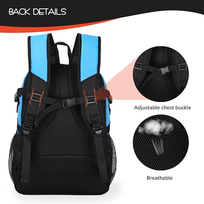 Goloni Basketball Backpack,Large Sports Bag with Ball Compartment & Shoe Compartment,Basketball Bag Fit Volleyball, soccer,Gym