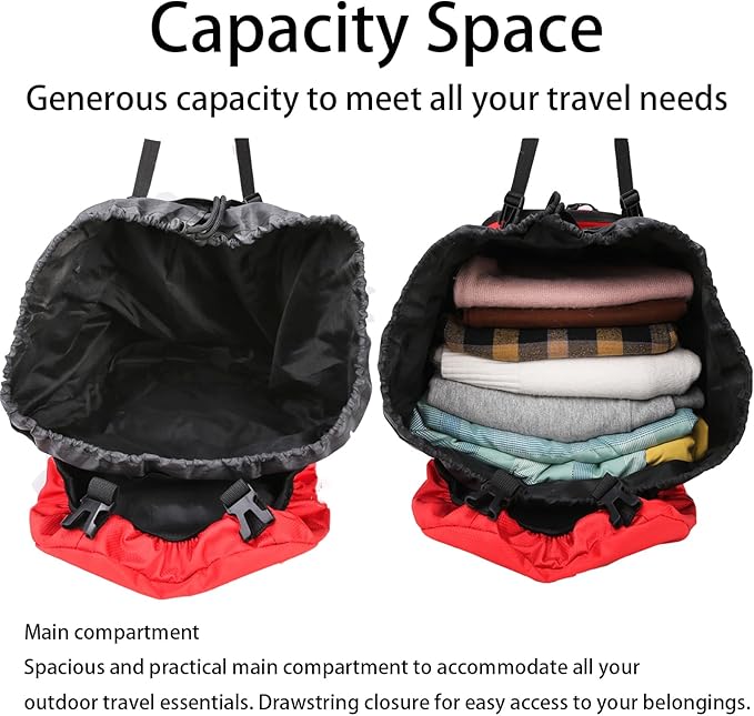 Lawaia 90L Hiking Backpacks Camping Waterproof Backpacking Travel Bag Trekking Back Pack Large Capacity Internal Frame Outdoor Daypacks Rucking Backpack Climbing Ruck Sack for Men Women-Sky Blue