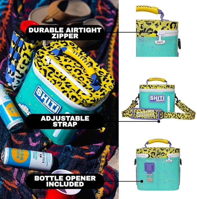 SHITI Coolers Cooler for Camping, Travel, Beach, Soft Lunch Box for Food, Drinks & Ice, Portable, Waterproof 24 Hr Insulated Bag with Shoulder Straps, Customizable