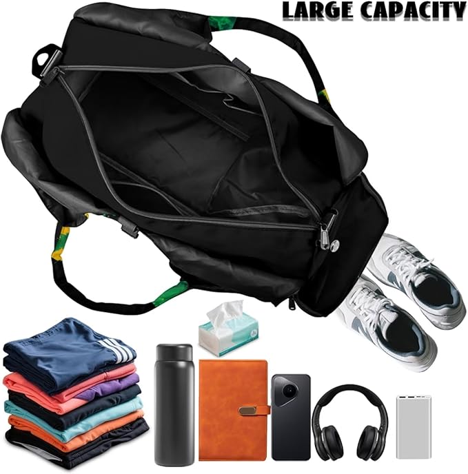 ZCFYGDX Yoga Gym Bag with Removable Adjustable Shoulder Strap, Shoe Compartment & Top Yoga Mat Holder 17.72x8.66x9.84in
