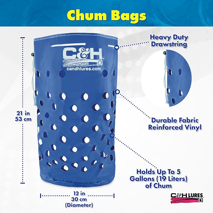 C&H Lures Chum Bag, Lightweight Style, White