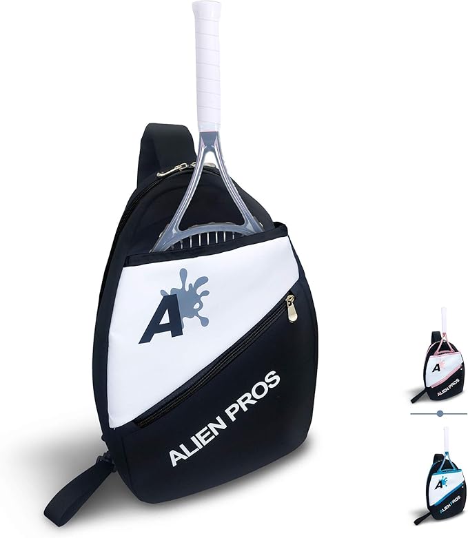 ALIEN PROS Lightweight Tennis Sling Backpack for Your Racket and Other Essentials - Pack Quickly and Lightly for Tennis and in Life - Tennis Racket Bag Sling Bag for Men and Women