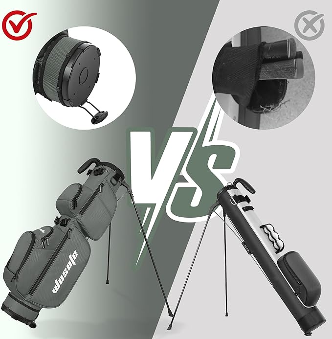 3-Way Dividers Lightweight Golf Stand Bag for Men Women, Mini Small Par3 Golf Bag,Driving Range Executive Courses Portable and Durable with Adjustable and Detachable Dual - Shoulder Straps Rain Cover