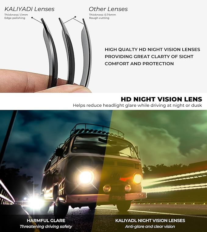 KALIYADI Polarized Sunglasses for Men, Lightweight Sun Glasses with UV Protection for Driving Fishing Golf