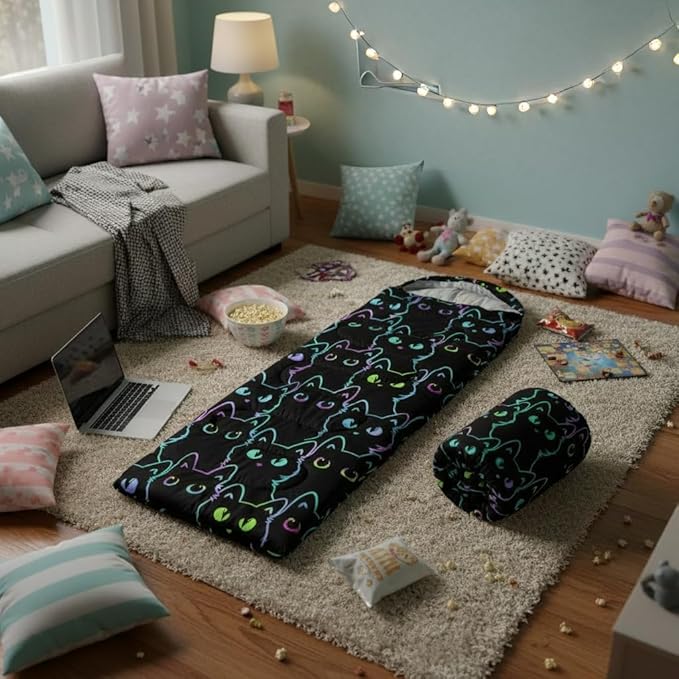 QOOMO Camping Sleeping Bags,3 Season Warm & Cool Weather,Lightweight,Waterproof Sleeping Bags for Adults & Kids,Traveling,and Outdoors,Camping Gear Equipment