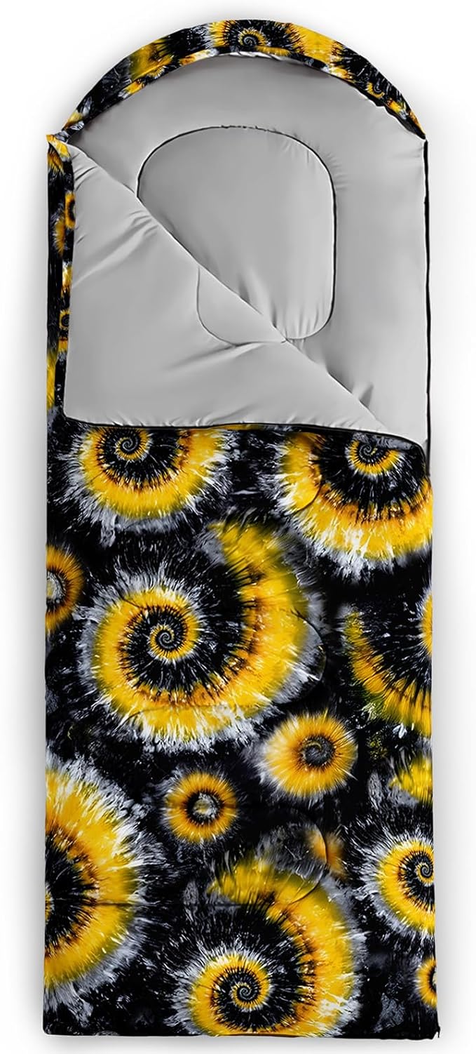 QOOMO Camping Sleeping Bags,3 Season Warm & Cool Weather,Lightweight,Waterproof Sleeping Bags for Adults & Kids,Traveling,and Outdoors,Camping Gear Equipment