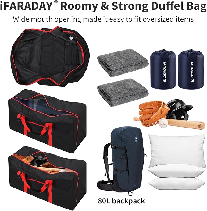 2 Packs Extra Large Duffel Bag 110L Travel Duffel Bag lightweight Luggage Bag for Outdoor, Travel, Sport