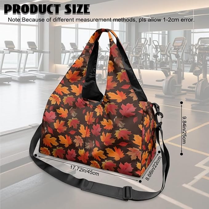 ZCFYGDX Yoga Gym Bag with Removable Adjustable Shoulder Strap, Shoe Compartment & Top Yoga Mat Holder 17.72x8.66x9.84in