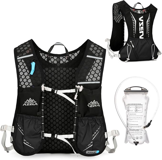 Azarxis Running Water Bottles Flask BPA Free Leakproof Hydration Vest Packs Waist Belt Replacement for Triathlon Marathon Hiking Cycling Climbing Runner