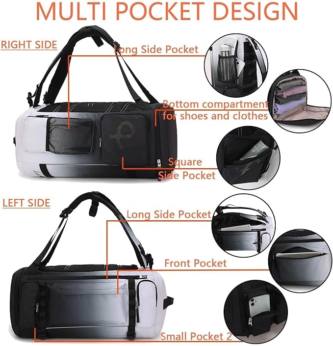 BE SMART 40L Extra Large Gym Backpack for Men, Big Gym Bag with Shoes Compartment, Waterproof Heavy Duty Duffel Bags, Men's Workout Backpacks for Outdoor Sport,Hiking,Camping,Travel