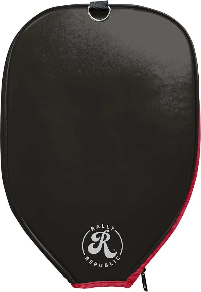 Officially Licensed Collegiate Pickleball Paddle Cover - Lightweight PU Leather Material - Durable Foam Interior Protection with Zippered Closure - Fits Most Paddles on the Market