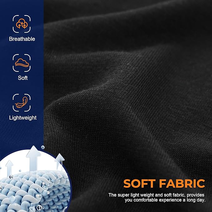 BAMBOO COOL Men's Underwear Breathable Boxer Briefs with Fly Moisture-Wicking Lightweight Underwear 7-Pack