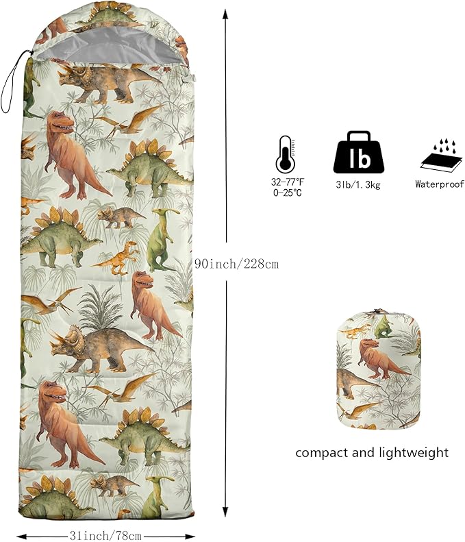 QOOMO Camping Sleeping Bags,3 Season Warm & Cool Weather,Lightweight,Waterproof Sleeping Bags for Adults & Kids,Traveling,and Outdoors,Camping Gear Equipment