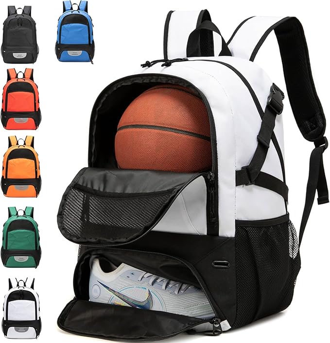 Basketball Bag Backpack, Large Capacity Sports Equipment Bags for Basketball, Soccer, and Volleyball.