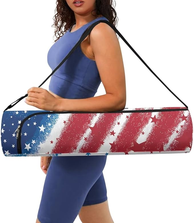 ZCFYGDX Yoga Mat Bag with Adjustable Shoulder Strap and Handle Zipper, 30in Wide x 6.3in Diameter for Yoga Mat Storage