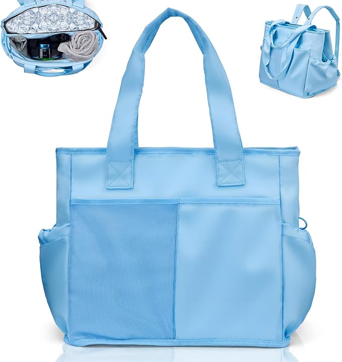 Odoland Soft Cooler Bag, Collapsible Leakproof Insulated Cooler Bag with Multi-Pocket Design, Portable Soft Side Cooler Backpack for Beach, Picnic, Camping, Travel and Daily Use for Women