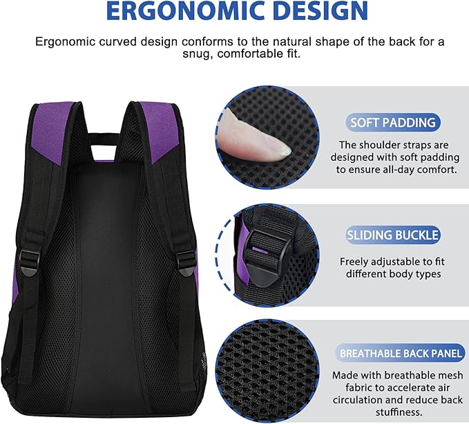 LARIPOP Soccer Backpack,Soccer Bag with Ball Holder and Shoe Compartment,Sports Equipment Training Bags Fits Basketball