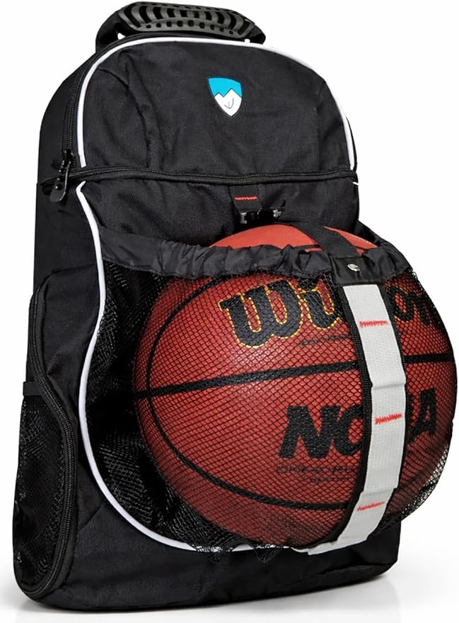 Hard Work Sports Basketball Backpack with Ball Compartment Spacious Shoe Storage for Basketball, Large Sports Bag