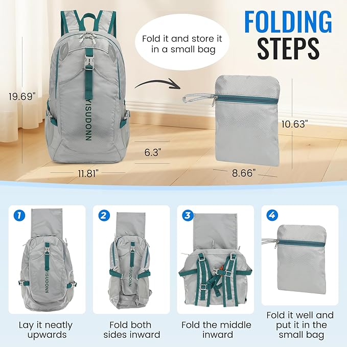 YISUDONN Hiking Backpack, 30L Lightweight Camping Water Resistant Large Hiking Bag Outdoor Travel Daypack for Men Wome