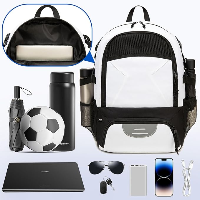 Basketball Bag Backpack, Large Capacity Sports Equipment Bags for Basketball, Soccer, and Volleyball.