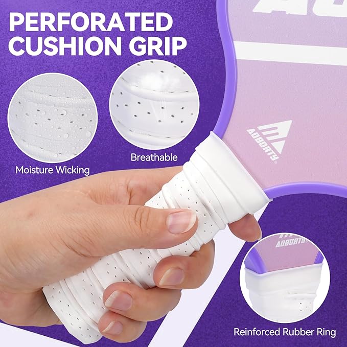 Pickleball Paddles 4 Pack - USAPA Light Graphite Premium Rackets Fiber Face & Polymer Honeycomb Core Pickleball Set with 4 Outdoor Indoor Balls Including Portable Carry Bag