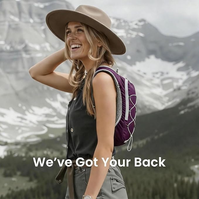 12L Hydration Backpack for Women and Men- Lightweight Hydration Pack with 2L Water Bladder, Water Pack for Hiking,Cycling,Rave and Running, Adjustable Chest Straps and Reflective