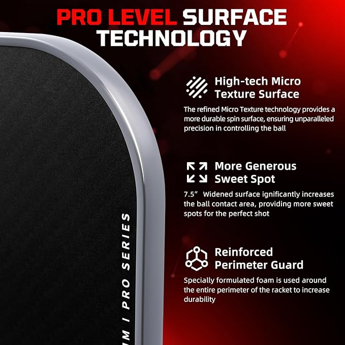 BAGAIL Pickleball Paddles, USAPA Approved Fiberglass Surface Pickleball Set, Lightweight Pickle Ball Rackets with 4 Balls, 1 Bag, Designed in California for Traction and Stability